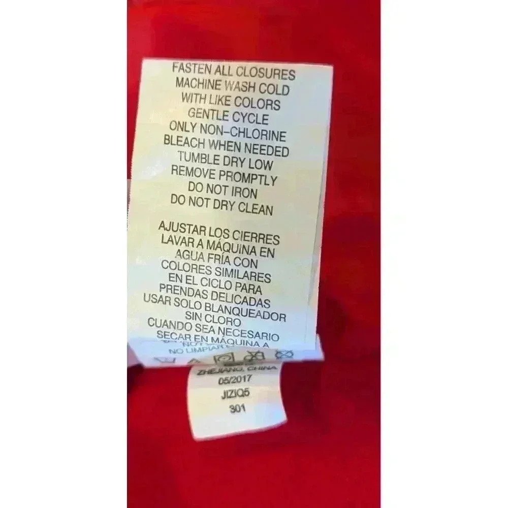 Vertical '9 Boys Lined Puffer Jacket Siz 18 Months Gray Red Hooded Pockets EUC - Picture 5 of 11